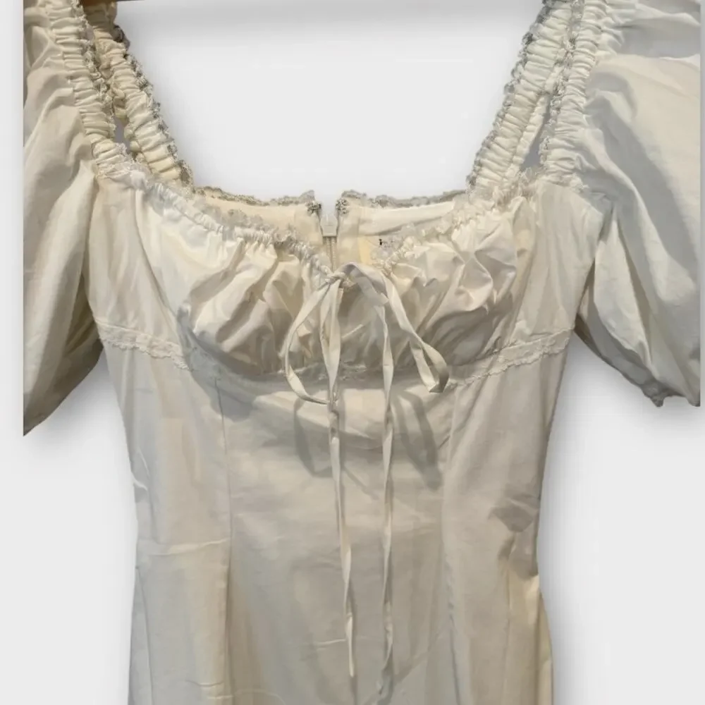 House of CB Felizia White Puff Sleeve Maxi Sundress Size XS - Picture 11 of 16